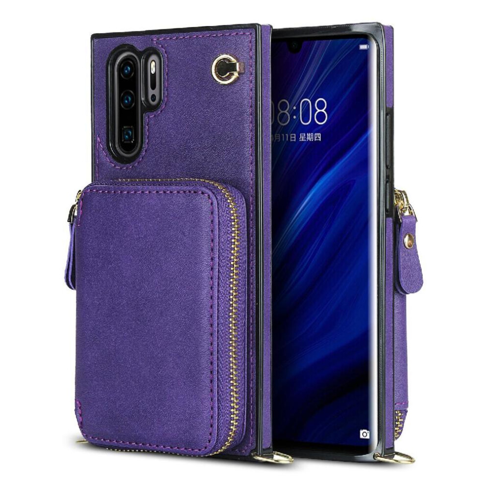 (Purple) Case For Huawei P30 Pro Shockproof Leather Pocket Wallet Purple 764549445493