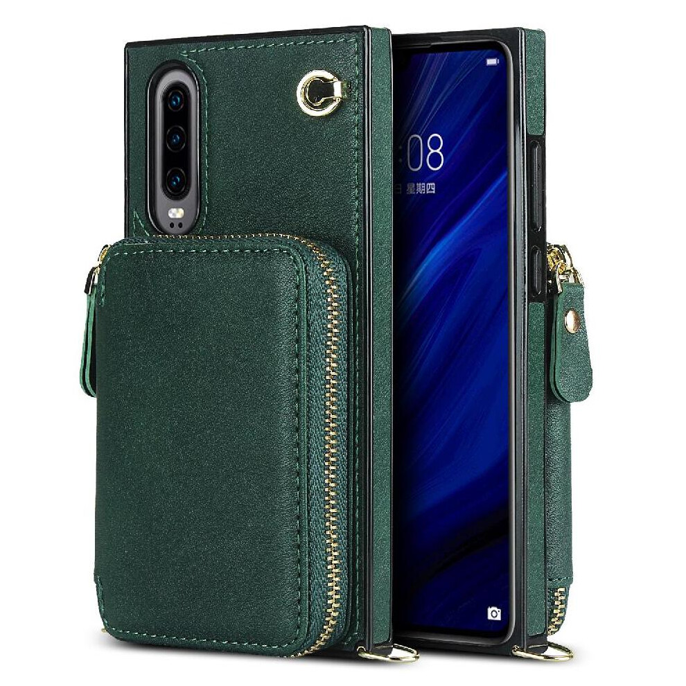 (Green) Case For Huawei P30 Wallet Shockproof Leather Pocket Green 764549445592