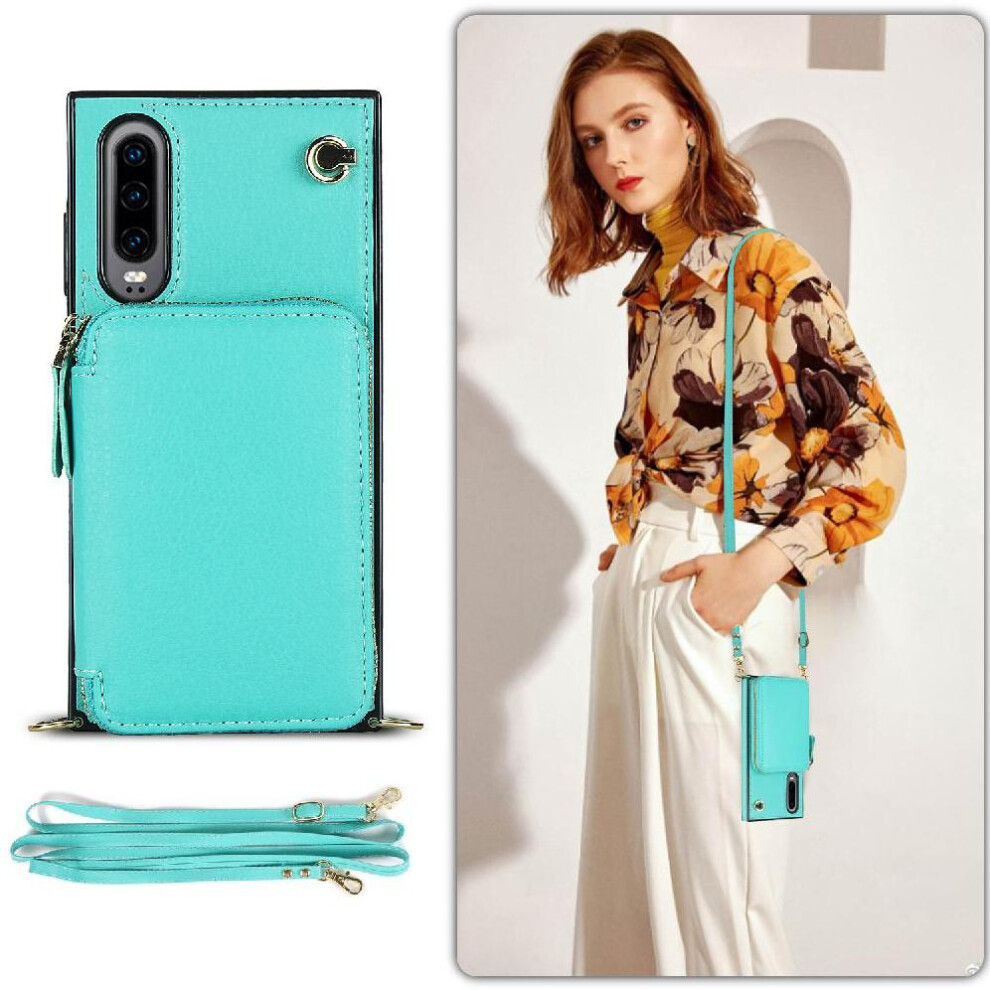 (Blue) Case For Huawei P30 Wallet Shockproof Leather Pocket Blue 764549445585