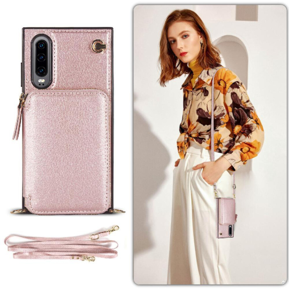 (Pink) Case For Huawei P30 Wallet Shockproof Leather Pocket Pink 764549445608