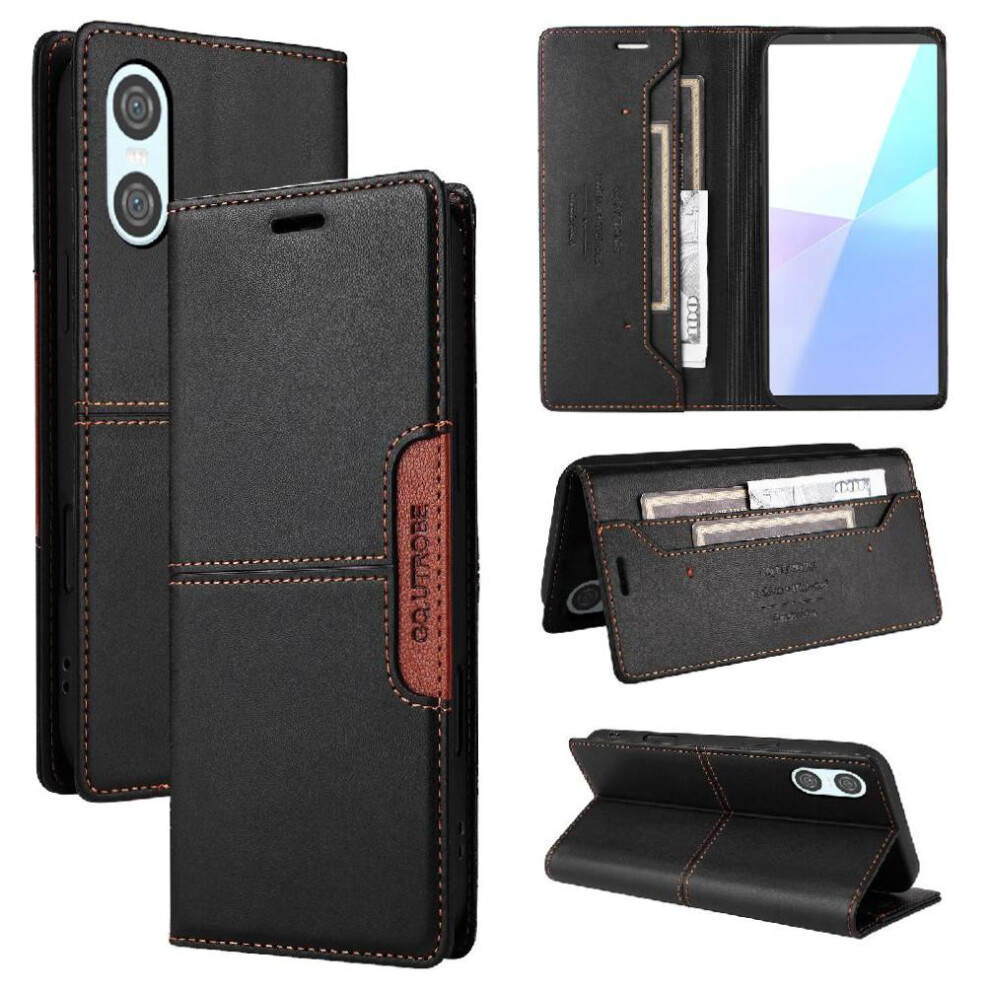 (Black) Flip Case For Sony Xperia 10 Vi Shockproof Wallet Flip Cover Rfid Blocking Black 764549447329