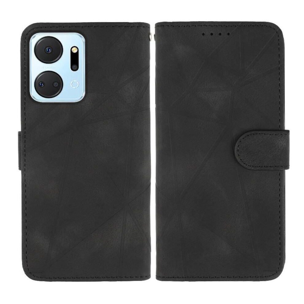 (Black) Flip Case For Honor X7a Flip Stand Unisex Card Slot Black 764549448265