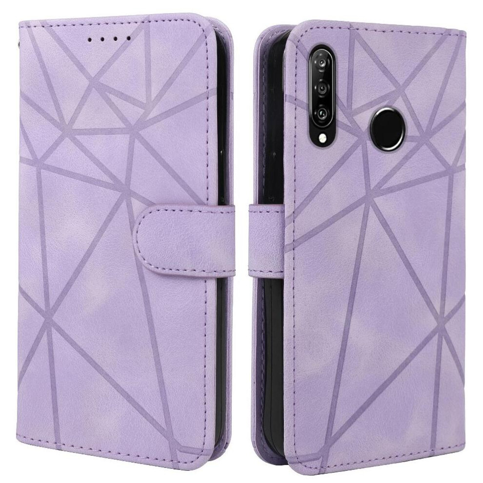(Purple) Flip Case For Huawei P30 Lite Card Slot Stand Unisex Flip Purple 764549448425