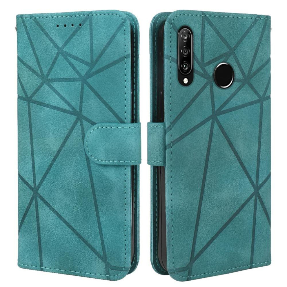 (Green) Flip Case For Huawei P30 Lite Card Slot Stand Unisex Flip Green 764549448418