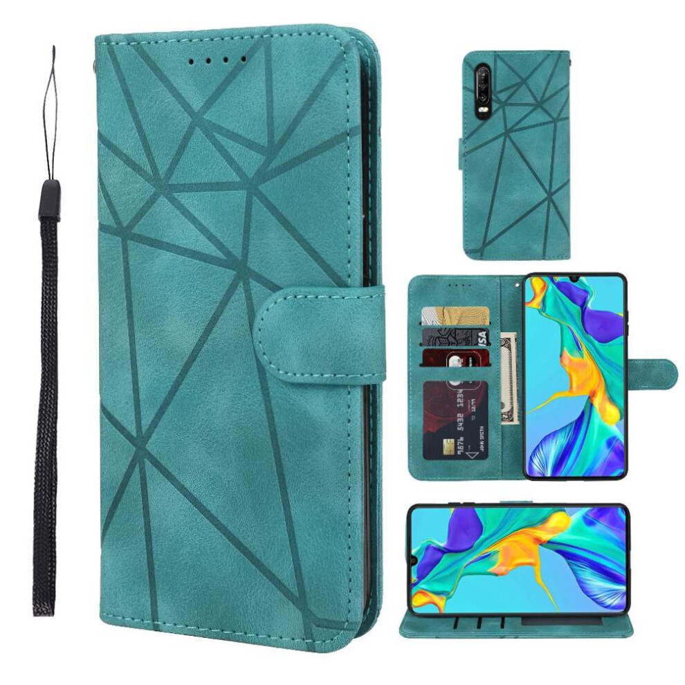 (Green) Flip Case For Huawei P30 Flip Unisex Card Slot Stand Green 764549448470