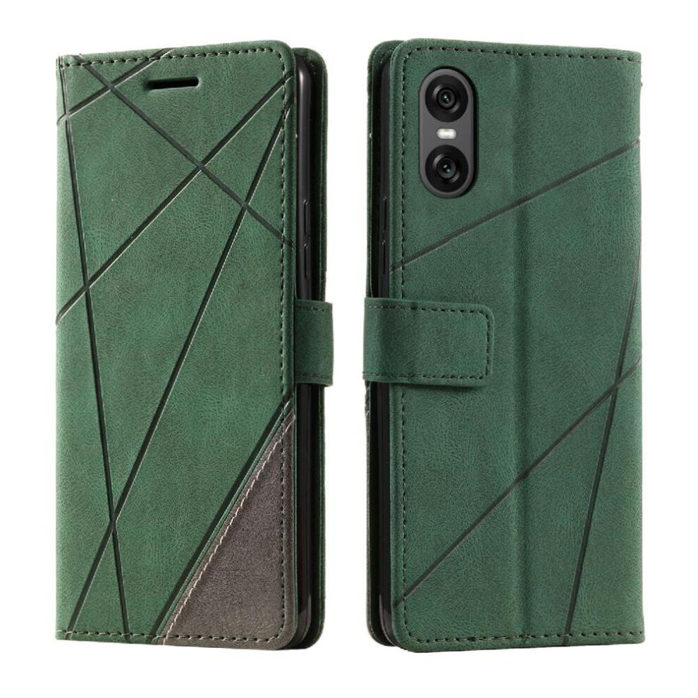 (Green) Case For Sony Xperia 10 Vi Magnetic Shockproof Pu Leather Wallet Flip Folio Card Holder Kickstand Green 764549449477
