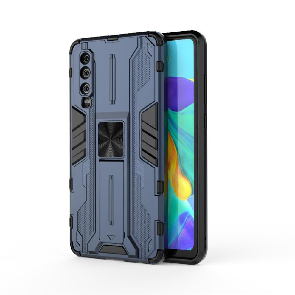 (Blue) Case For Huawei P30 Anti-Scratch Strong Magnetic Attraction Protective Cover Kickstand Shockproof Blue 764549449583