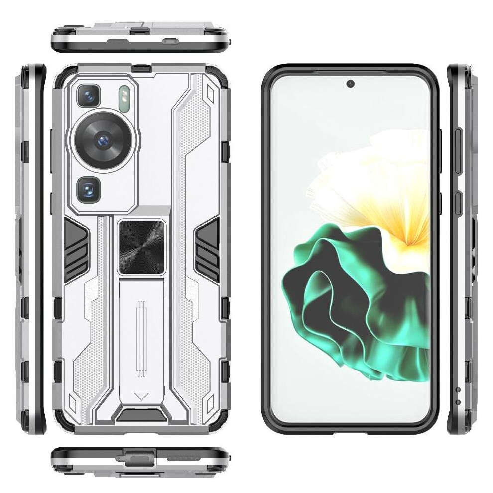 (White) Case For Huawei P60/P60 Pro Anti-Scratch Kickstand Shockproof Protective Cover Strong Magnetic Attraction White 764549449613