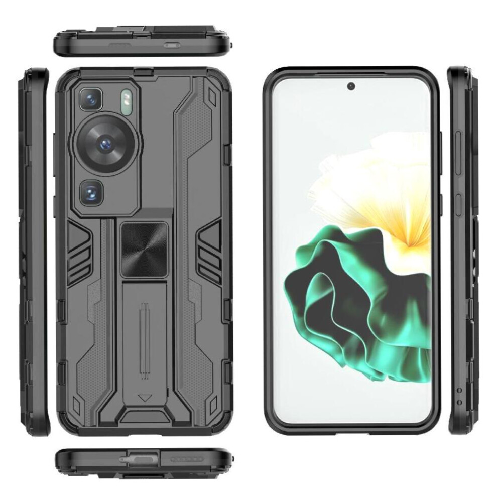 (Black) Case For Huawei P60/P60 Pro Anti-Scratch Kickstand Shockproof Protective Cover Strong Magnetic Attraction Black 764549449606