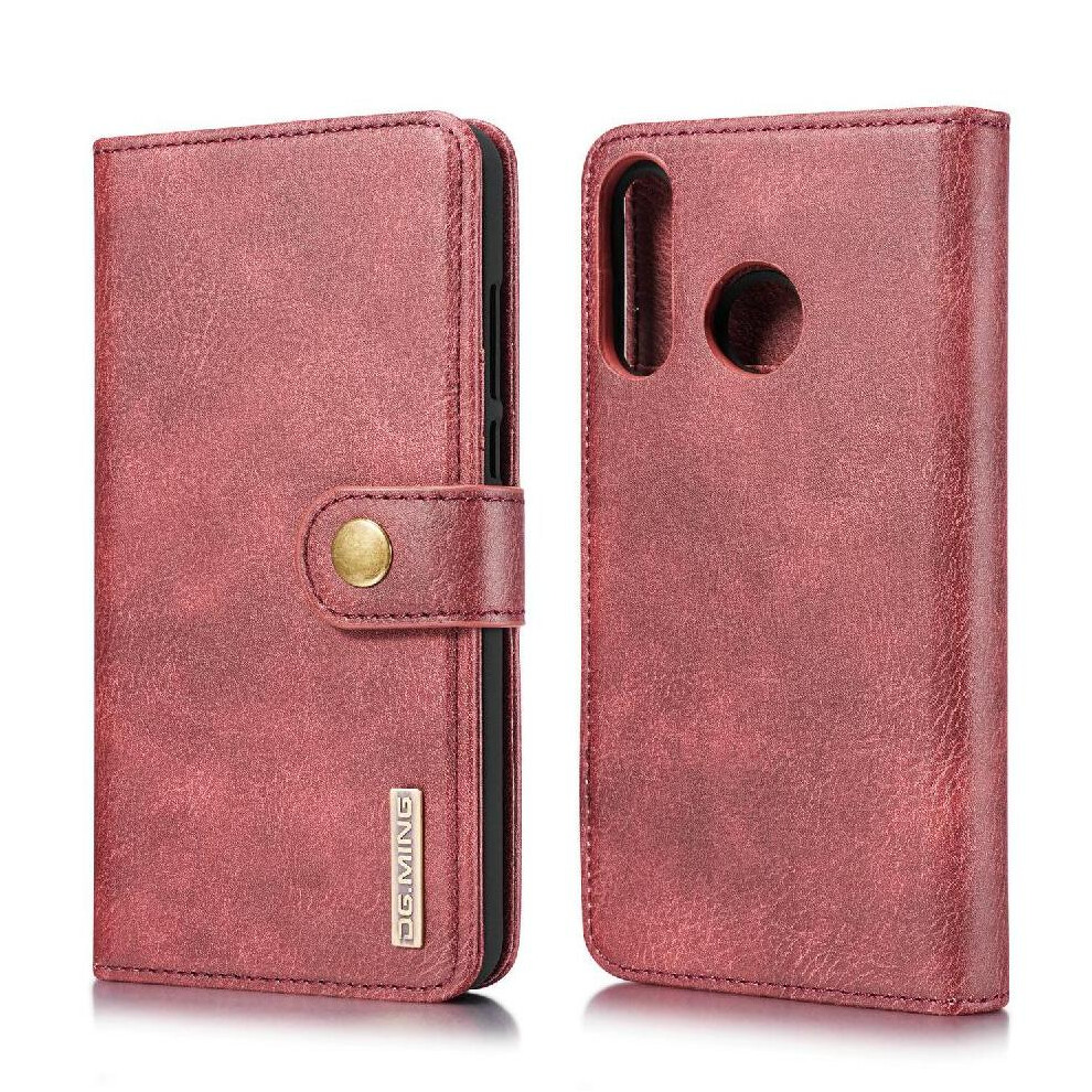 (Red) Wallet Case For Huawei P30 Lite Pu Leather Magnetic Protective Flip Kickstand Card Slots Red 764549449842