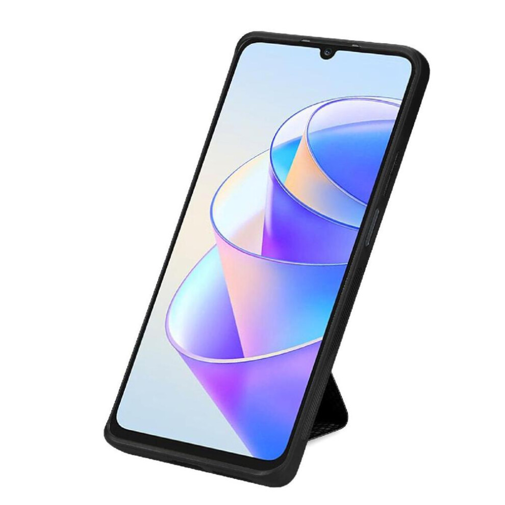(Black) Case For Honor X7a Stand Function Bracket Cardholder Magnetic Design Black 764549451593