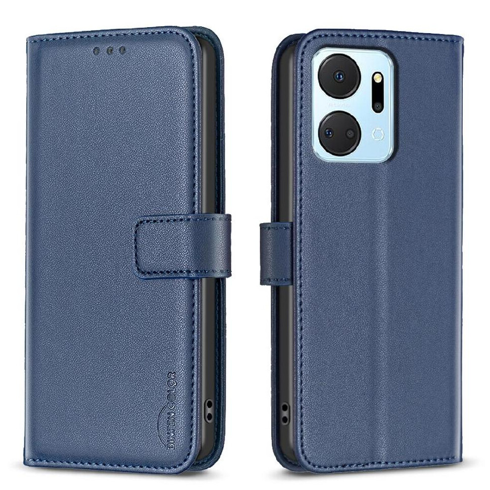 (Blue) Flip Case For Honor X7a Business Multi Card Slot Leather Case Multi-Color Wallet Blue 764549452583