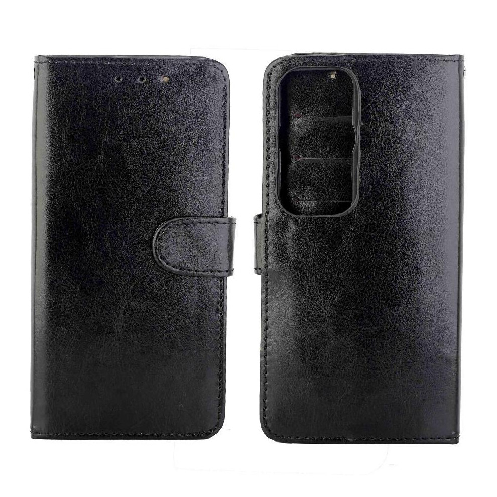 (Black) Flip Case For Huawei P60/Huawei P60 Pro Shockproof Kickstand Pu Leather Magnetic Closure Card Holder Black 764549453122