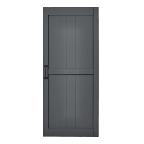 Grey Modern Sliding Barn Door with 6ft Track 1