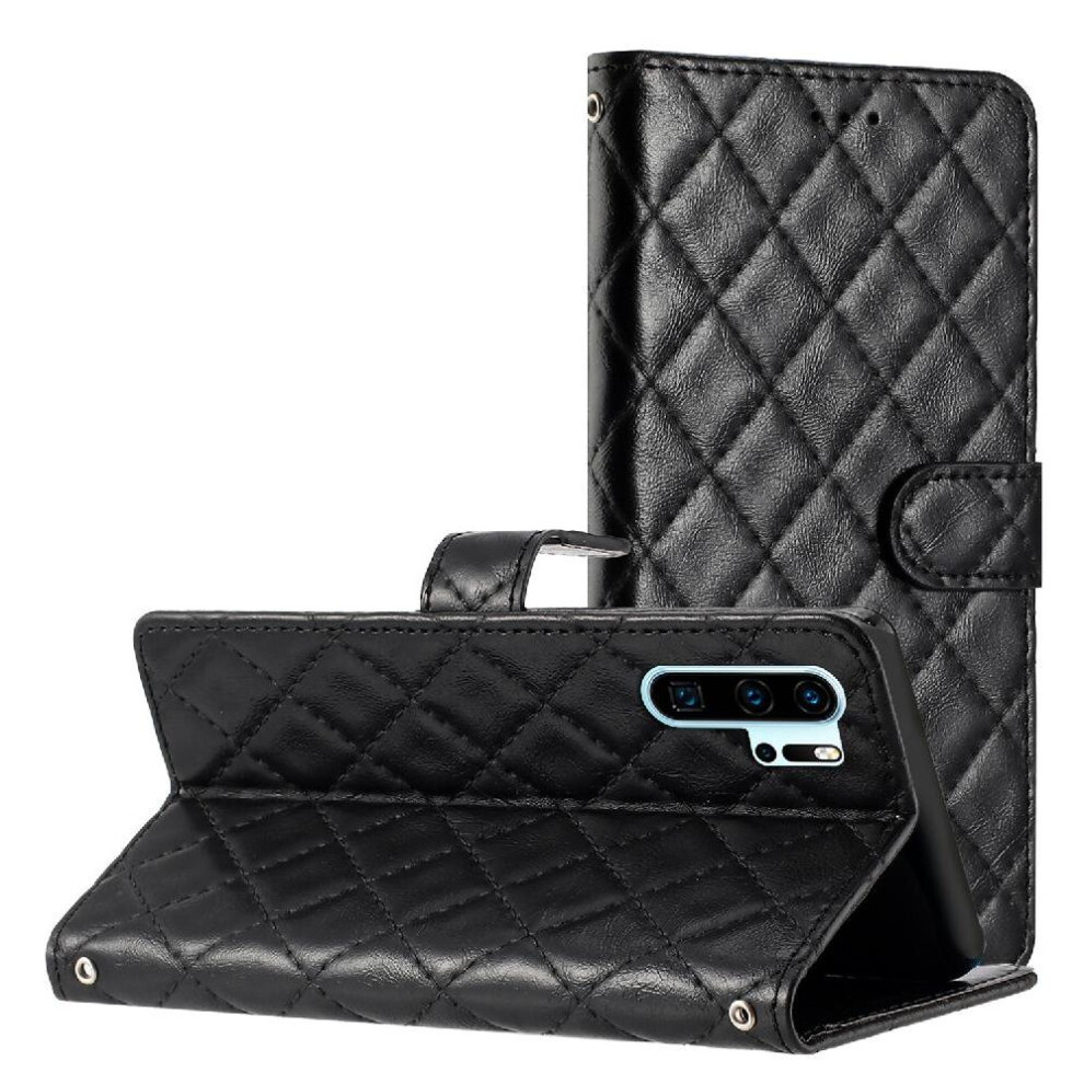 (Black) Flip Case For Huawei P30 Pro Pu Leather Wallet Card Slots Holder Tpu Shockproof Kickstand Magnetic Folio Black 764549454020