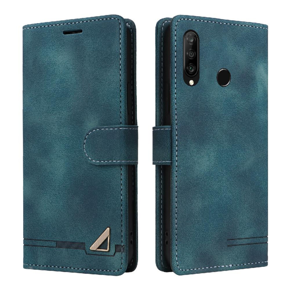 (Green) Flip Case For Huawei P30 Lite Flip Cover Leather Case Simple Business Shockproof Wallet Green 764549455355