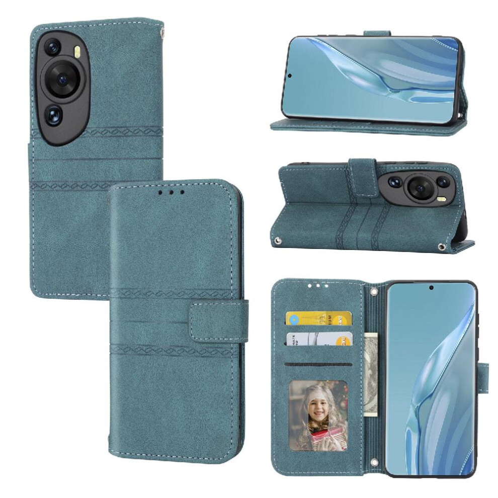 (Green) Flip Case For Huawei P60 Pro Magnetic Closure Kickstand Shockproof Protective Pu Leather Wallet Case Green 764549455508