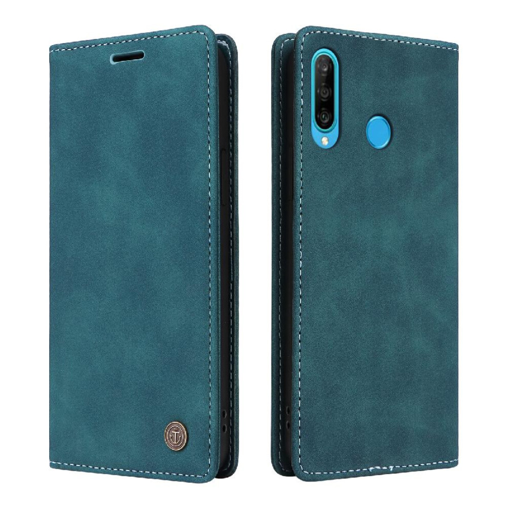 (Green) Flip Case For Huawei P30 Lite Leather Case Flip Cover Shockproof Wallet Simple Business Green 764549455775