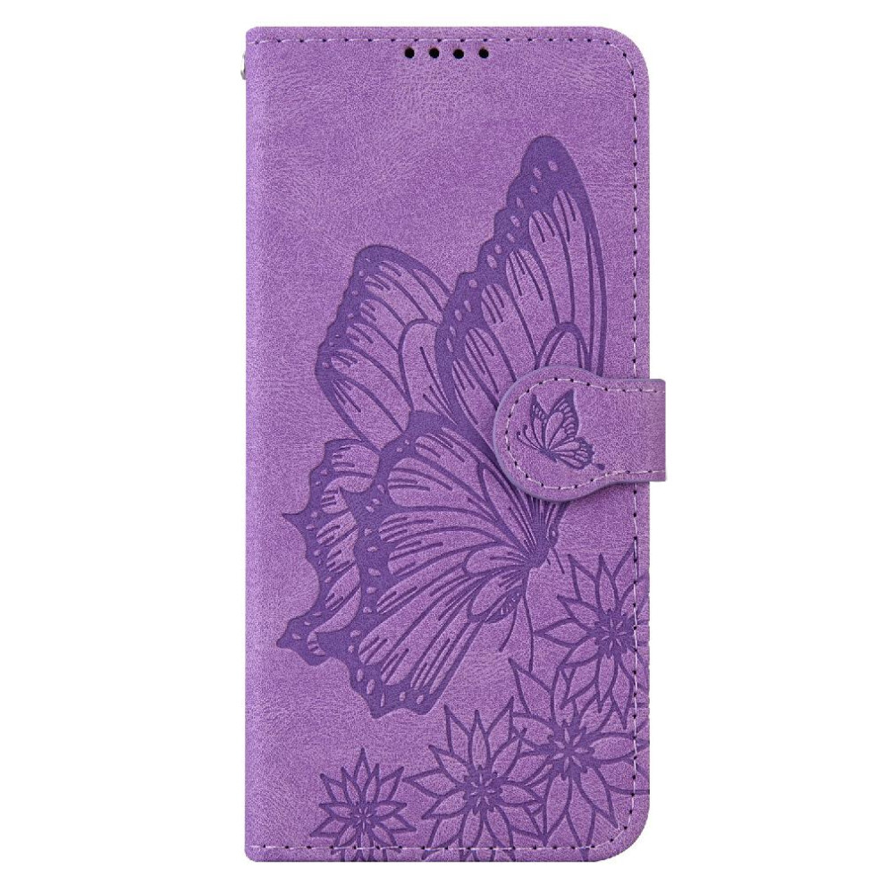 (Purple) Case For Huawei P30 Lite With Card Slot Stand Leather Wallet Flip Phone Case Kickstand Protective Big Butterfly Purple 764549455935