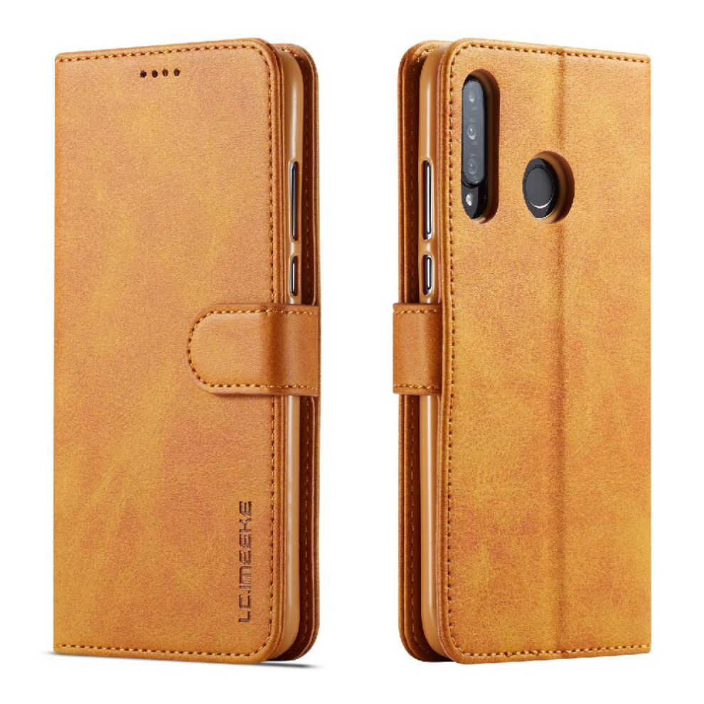 (Yellow) Case For Huawei P30 Lite Calf Texture Horizontal Flip Leather Case Card Slots Wallet With Holder Yellow 764549456024
