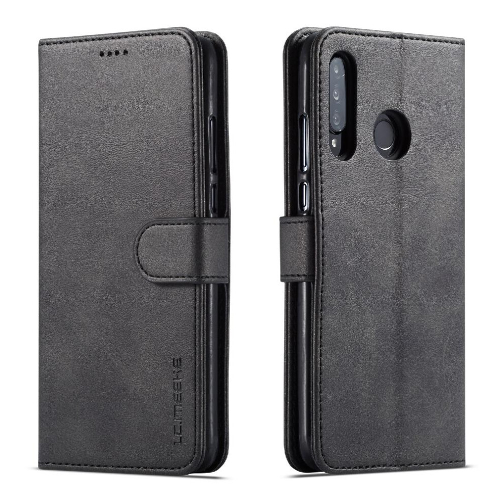 (Black) Case For Huawei P30 Lite Calf Texture Horizontal Flip Leather Case Card Slots Wallet With Holder Black 764549456017