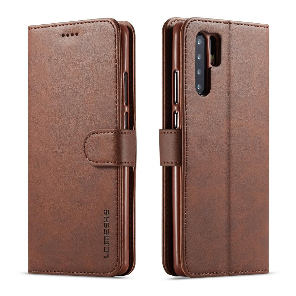 (Brown) Case For Huawei P30 Pro With Holder Card Slots Wallet Calf Texture Horizontal Flip Leather Case Brown 764549456055