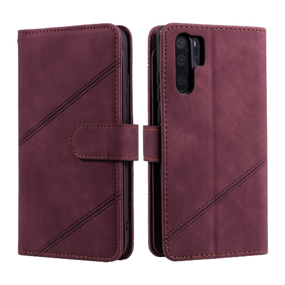 (Red) Case For Huawei P30 Pro Wristband Pu Leather Wallet Flip Folio Card Holder Kickstand Magnetic Red 764549457199