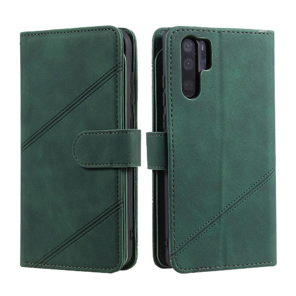 (Green) Case For Huawei P30 Pro Wristband Pu Leather Wallet Flip Folio Card Holder Kickstand Magnetic Green 764549457212