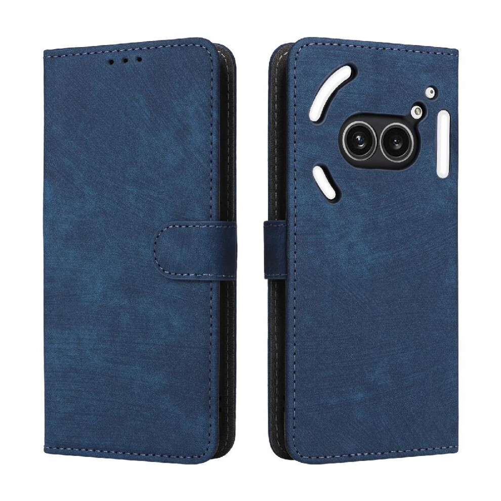 (Blue) Case For Nothing Phone 2A Pu Leather Magnetic Closure Flip Folio Wallet Card Slots Cover Rfid Blocking Blue 764549457441