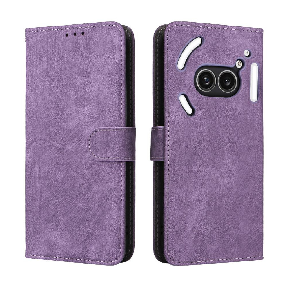 (Purple) Case For Nothing Phone 2A Pu Leather Magnetic Closure Flip Folio Wallet Card Slots Cover Rfid Blocking Purple 764549457427
