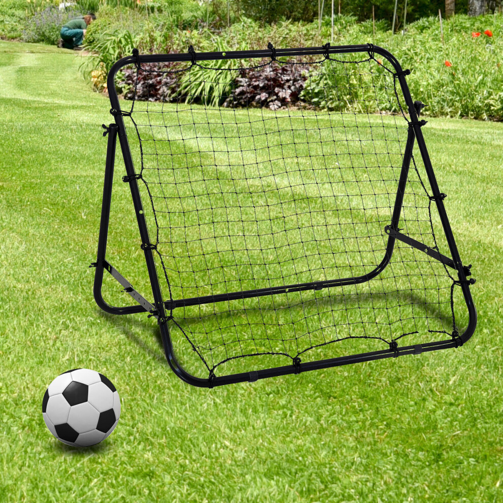 Soccer Rebounder Net for Training - 100x100cm Kickback Target, Door Frame, Pass/Shot/Goalkeeper Practice, Portable