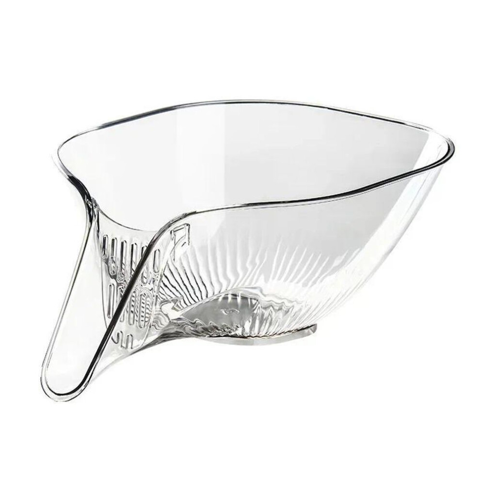 (transparent) Multifunctional Drain Basket Drain Bowl Household Sink Vegetable Basin Kitchen Washikitchen  Fruit Plate Plastic