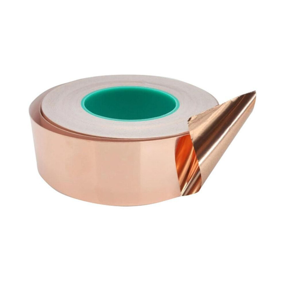 (20mm) Copper Foil Tape Conductive Adhesive Copper Foil High Temperature Resistance Flexibility For Computer Pda Pdp Lcd Display