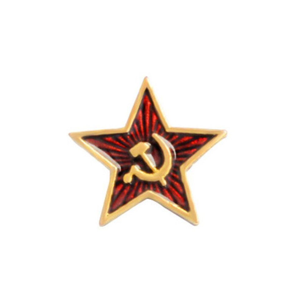 2pcs Communist Brooch Soviet Badge And Symbol Brooch Soviet Marxism Logo Micro Chapter