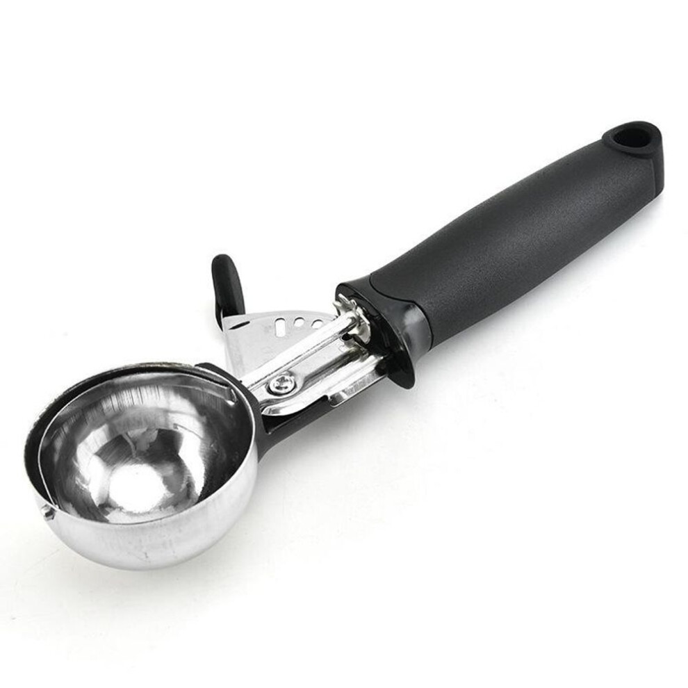 (black) Ice Cream Scoops Stainless Steel Ice Cream Digger Non-stick Fruit Ice Ball Maker Household Watermelon Ice Cream Spoon Tool