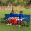 Outsunny Outsunny 6 Seater Folding Bench Camping Chair with Cup Holder, Blue 1