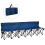 Outsunny Outsunny 6 Seater Folding Bench Camping Chair with Cup Holder, Blue 9