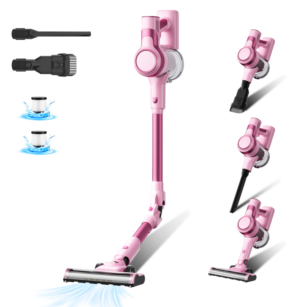 Stanew Wireless Vacuum Cleaner, 33Kpa Wireless Electric Scoop, 320W Foldable, 40 min autonomy, LED, suitable for carpets, cars, sofas