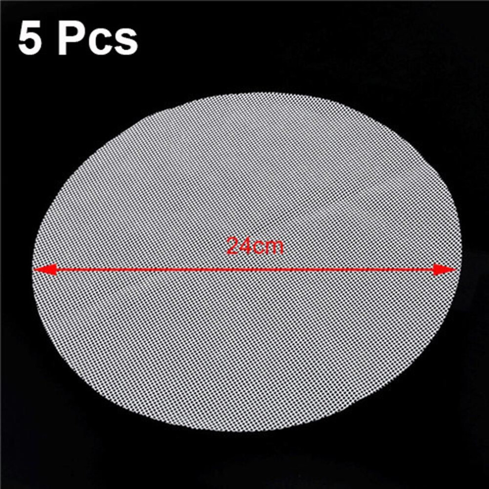 (24cm) Silicone 5pcs Restaurant Dumplings Home Buns Baking Cooking Tool Steamer Pad Steamer Paper Mesh Mat