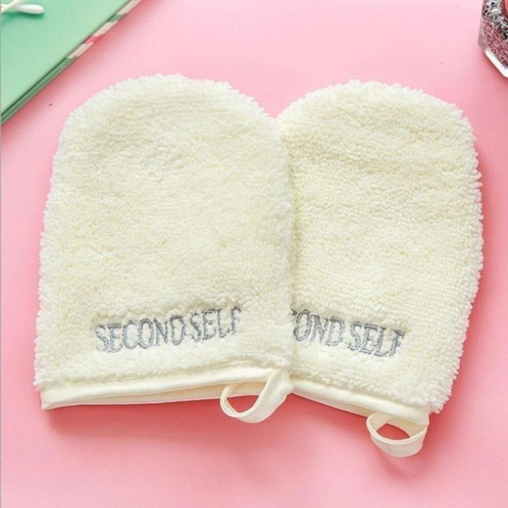 Makeup Glove Remover Facial Cleansing Towel Reusable Cloth Remove Face Beige