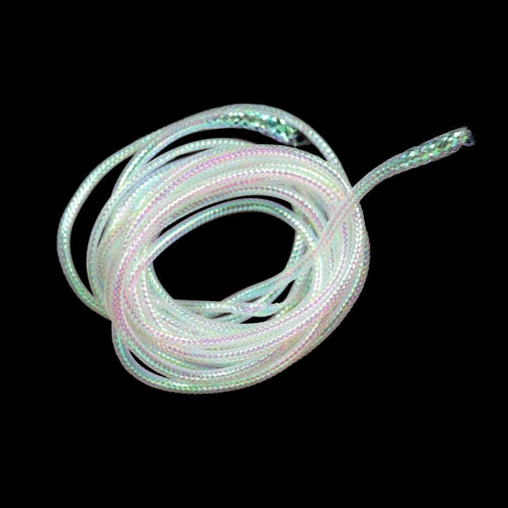 (6mm) Bait Pearl White Fish Scale Body Tube Fishing Maylor Tube Flash Braided Tubes Fly Pearl Maylor Tube