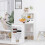 Homcom HOMCOM 120cm Computer Desk Bookshelf Writing Table 6 Shelves White 8