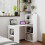 Homcom HOMCOM 120cm Computer Desk Bookshelf Writing Table 6 Shelves White 1