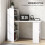 Homcom HOMCOM 120cm Computer Desk Bookshelf Writing Table 6 Shelves White 4
