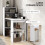 Homcom HOMCOM 120cm Computer Desk Bookshelf Writing Table 6 Shelves White 5