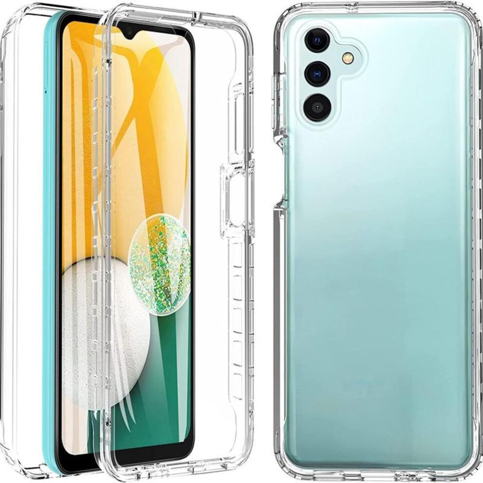 (white, Samsung A25) 360 Degree Full Body Protect Front+rear Protection Clear Phone Case Cover Casing For Samsung Galaxy A05 A05s A15 A25 S24 S23 Fe S24+ S23+ Aa54 A14 5g