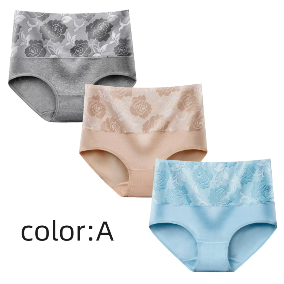 (A, 3XL) 3 Pieces High Waist Leak Proof Panties Leak Proof Underwear For Women Incontinence Urine-yuyu