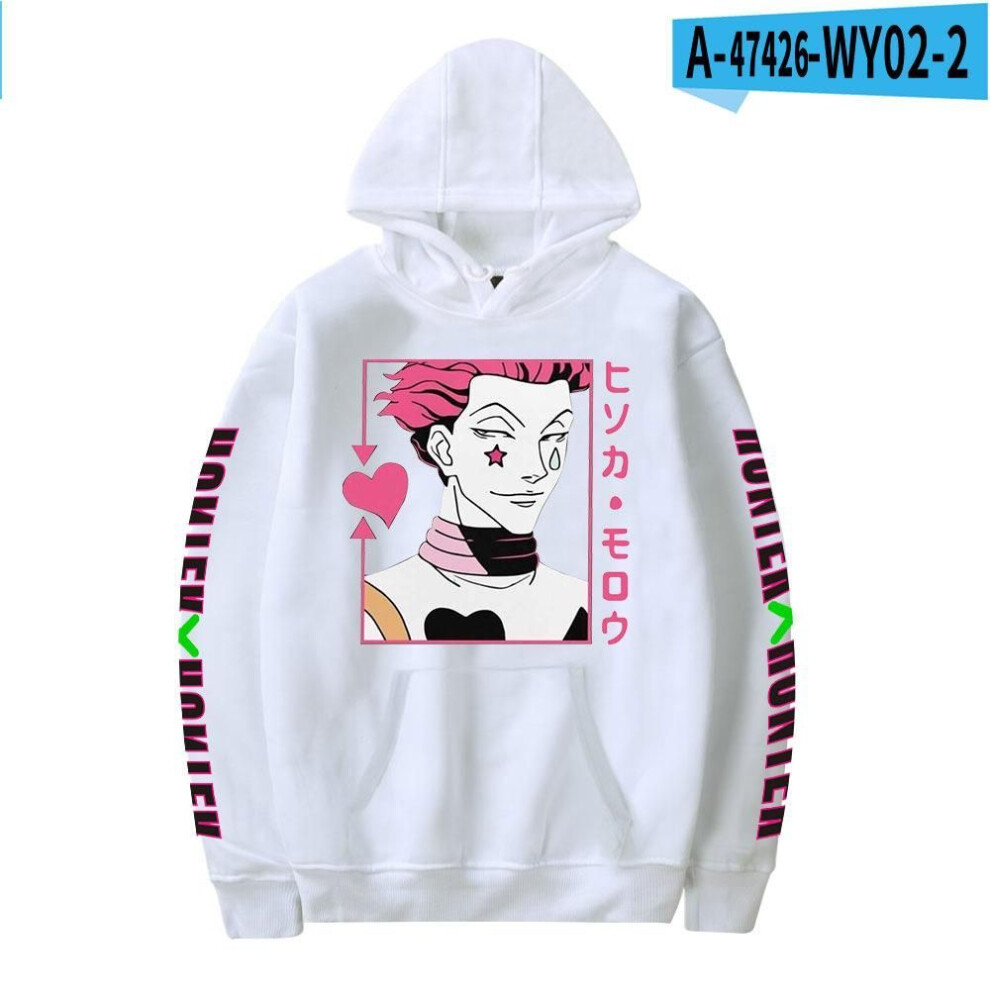 (white, S) Hunter x Hunter Hoodies Men Hisoka Sweatshirt Tracksuit Streetwear Anime Hoodie Casual clothes Hunter x Hunter Hooded Tops