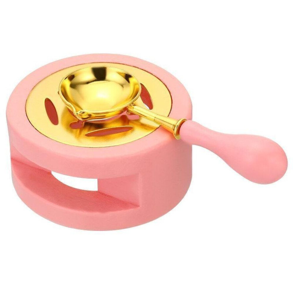 (pink) 1 Set Wax Seal Warmer With Melting Spoon Kit Sticks Furnace Tool For Wax Stamp Sealing Crafts Stamp Wax Stove