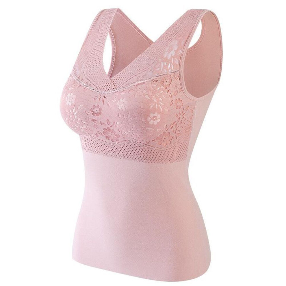 (pink, L) Thermo Lingerie Undershirt Thermal Underwear Thermo Shirt Woman Winter Inner Wear Clothing Warm Plus Size Vest Top